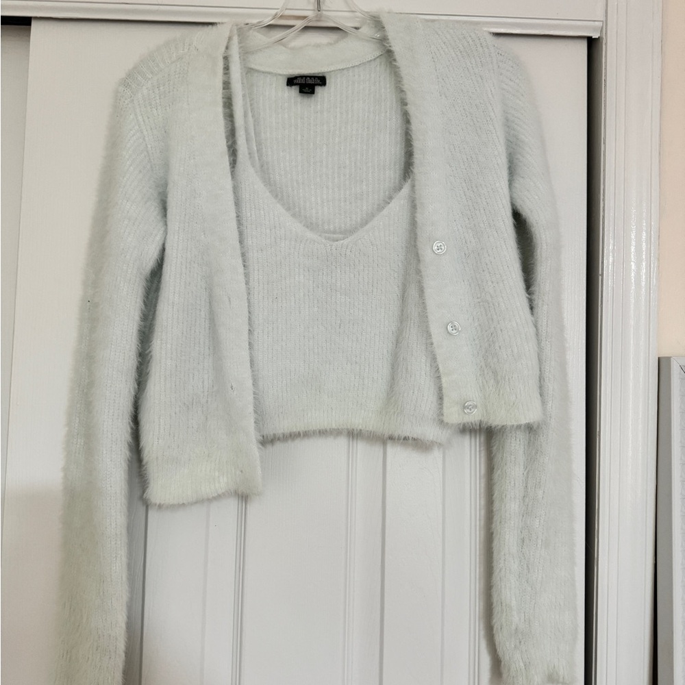 Wild Fable light blue Cardigan Sweater Set